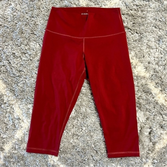 Everlane The Perform Cropped‎ Legging in Red sz M - Picture 2 of 4